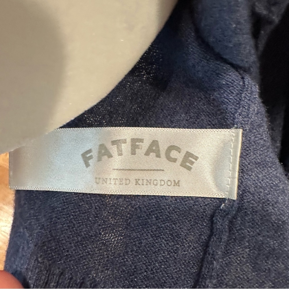 Fat Face Cashmere Wool Blend Blue Long Open Cardigan Women’s size 10 - Picture 5 of 9